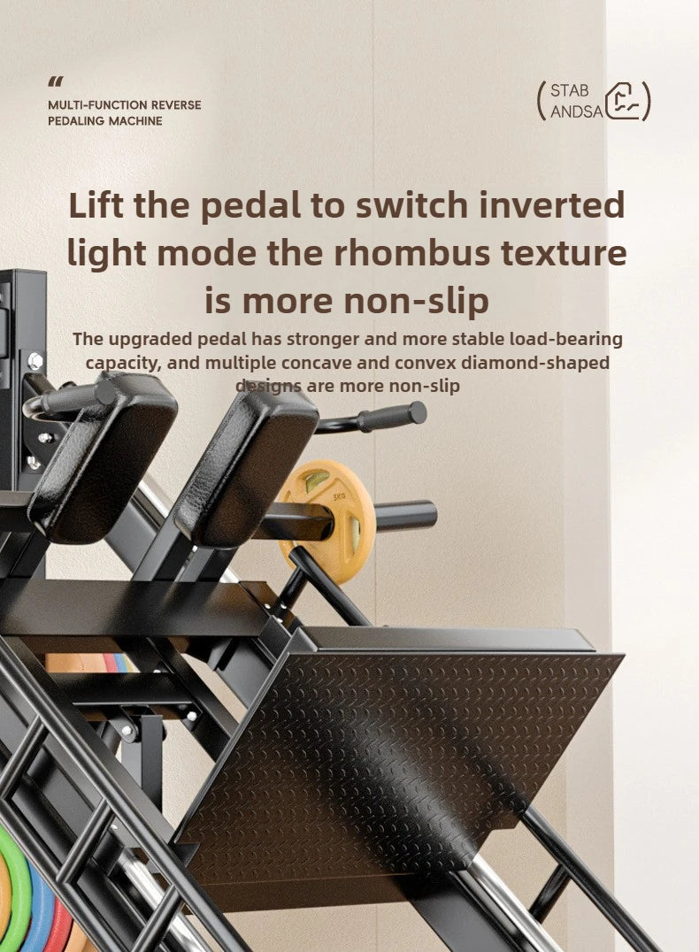 Gym Fitness Equipment Inverted Reverse Pedal Machine 45 Degree Leg Press Hack Squat Combo