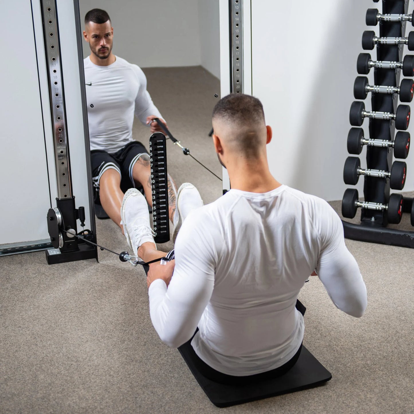 Fitness Equipment Multi Functional Smith Cable Machine Wall Functional Cross Over Trainer Half Squat Rack
