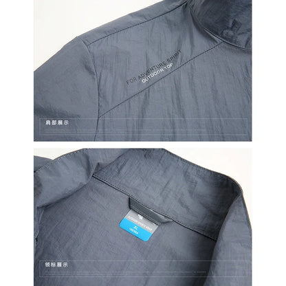 Summer Jackets Men Male Windbreaker Fishing Coats Father Ultrathin Sunscreen Jacket Youth Outerwearing Clohting Traveling Korean