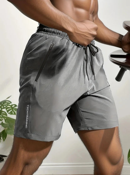 Men's Bottoms for Summer Gym Workout Running Cycling,Quick Drying Breathable Drawstring Waist Sports Shorts 2-0428