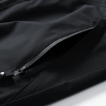 Waterproof Camping Jacket Men Outdoor Softshell Zip Up Hooded Cargo Jacket Man Windbreaker Hiking Coat Lightweight Spring Autumn