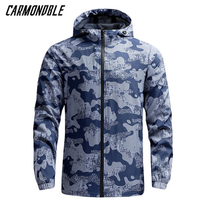 New Summer Men Hooded Jackets Anti-UV Hooded Trekking Jogging Long Sleeve Windbreaker Wear-resistant Mountain Coat Jacket Hombre