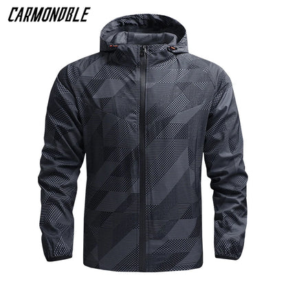 New Summer Men Hooded Jackets Anti-UV Hooded Trekking Jogging Long Sleeve Windbreaker Wear-resistant Mountain Coat Jacket Hombre