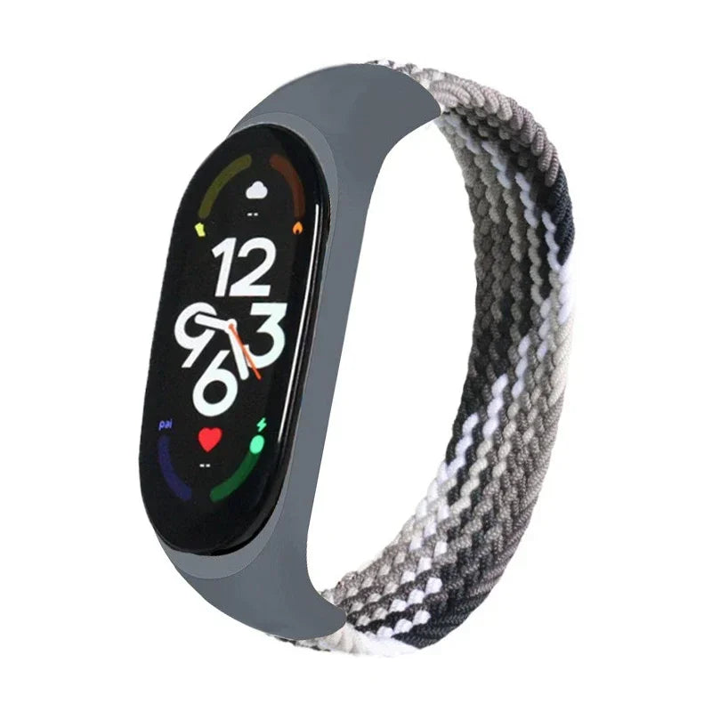 Braided Solo Loop for xiaomi Mi band 7 Watch Strap Nylon watchband NFC Bracelet smart Miband6 belt correa on Mi band 7 6 5 4 3