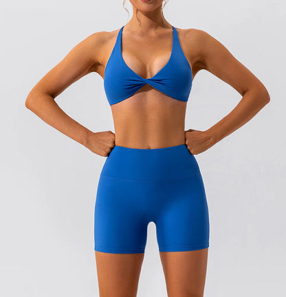 Sexy Gym Top Women Crease Sports Bra Running Back Cross Yoga Bra Breathable Sports Underwear Women Fitness Workout Top Women