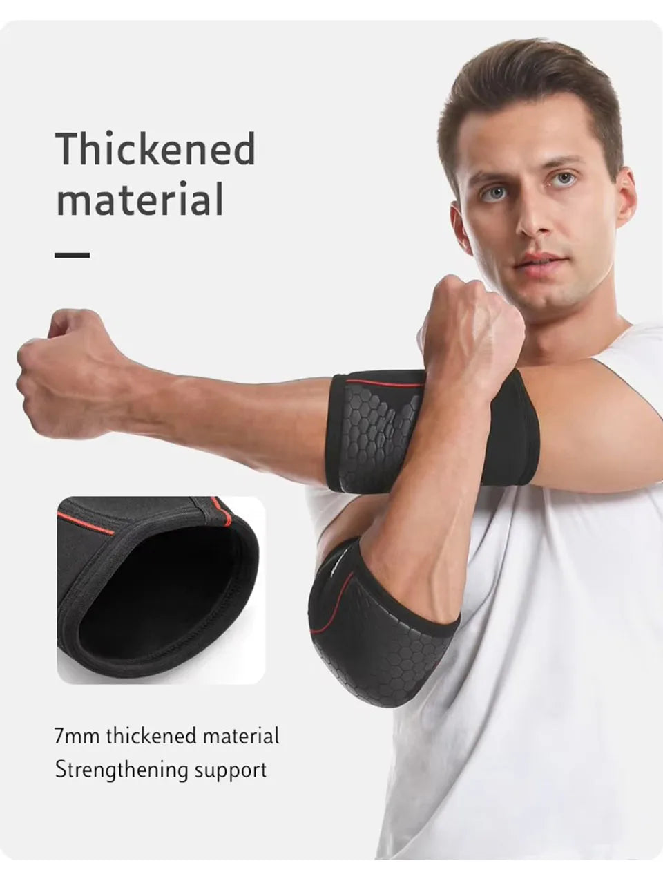 AOLIKES 1 Pair 7MM Knee Sleeves Support Injury Recovery - Neoprene Knee Brace Knee Support for Squats, Running & Gym Workout