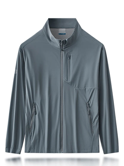 Summer UPF50+ Men's Jacket UV Protection Ice Silk Skin Coats Breathable Quick Dry Stretch Nylon Sunscreen Windbreaker Jackets