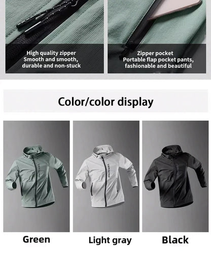 Men's Running Jacket Windproof Sport Training Coat for Spring  Autumn Waterproof  Quick-Dry Rainproof Cycling Windbreaker coats