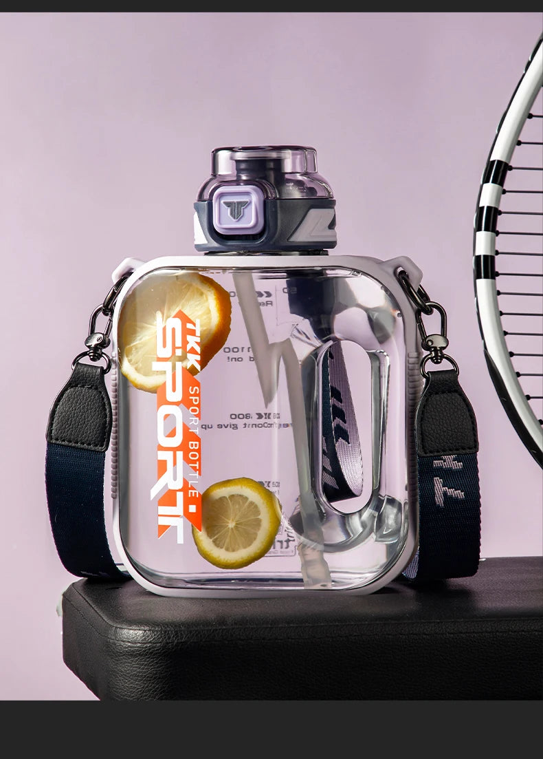 TKK 1/1.6/2L Sports Water Bottle TRITAN Large Capacity Creative Cup Heat Resistant Outdoor Adult Travel Kettle Gym Fitness Jugs