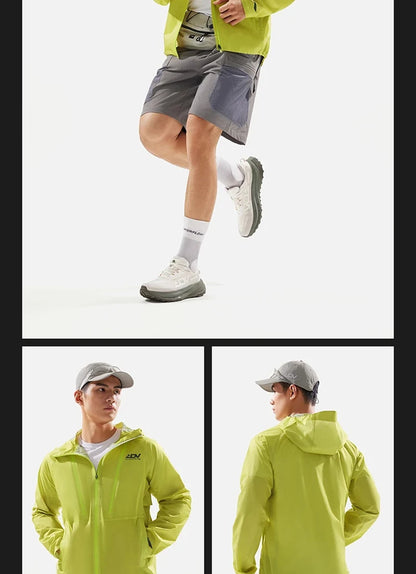 Li-Ning Men Women Professional Running Hooded Jacket Water Resistant Outdoor Mountain Wear LiNing Trail Run Windbreaker ACFV027