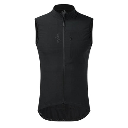 YKYWBIKE Men Cycling Gelit Thermal Fleece Bicycle Windbreaker Sleeveless Bike Vest Windproof Waterproof Cycling Windshield