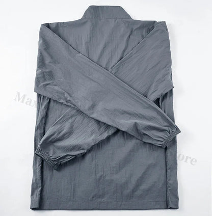 Men's Summer Skin Quick Dry Hiking Jacket Waterproof Sun UV Protection Coats Men Outdoor Sports Fishing Camping Running Jacket