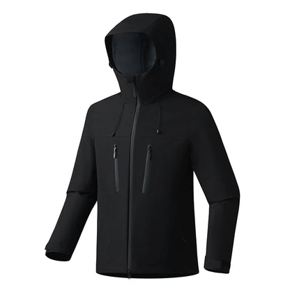 EUMERGX Unisex Waterproof Windbreaker Jacket - Single-Layer Raincoat for Hiking, Camping - Certified Moderate Rain Protection