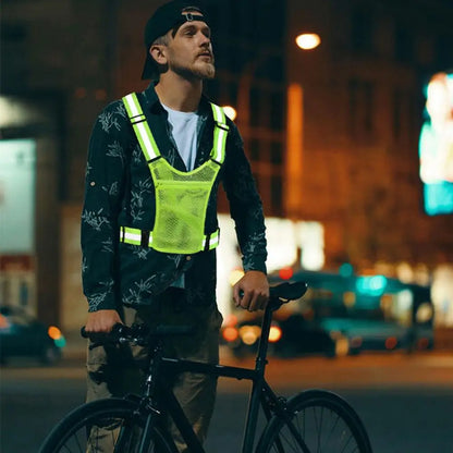Cycling Reflective Vest High Visibility Safe Jacket For Night Riding Running Jogging Cycling Motorcycle Outdoor Sports Waistcoat