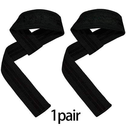 1 Pair Weight Lifting Assistance Strap Dumbbell Fitness Pure Color Belt for Deadlifts fitness gloves