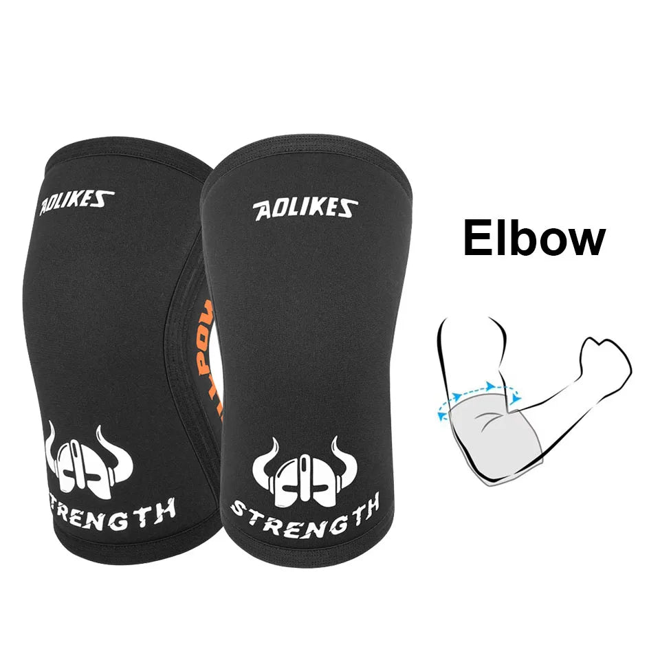 AOLIKES 1 Pair 7MM Knee Sleeves Support Injury Recovery - Neoprene Knee Brace Knee Support for Squats, Running & Gym Workout