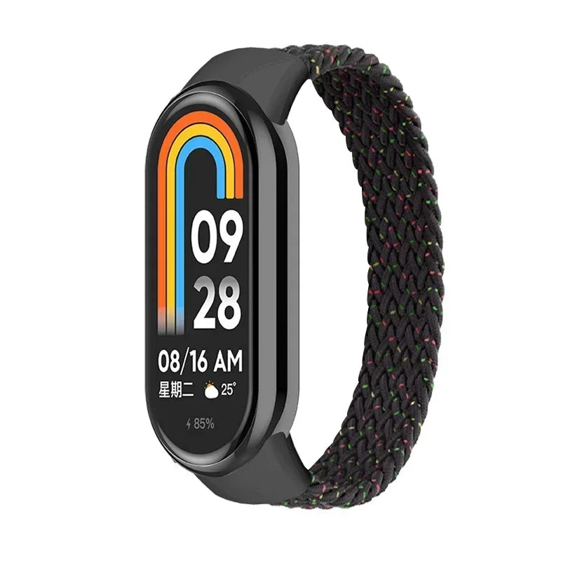 Nylon Braided Solo Loop for xiaomi Mi band 9 8 Strap Watchband NFC Watch Bracelet smart Miband belt correa on Mi band 7 6 5 4 8