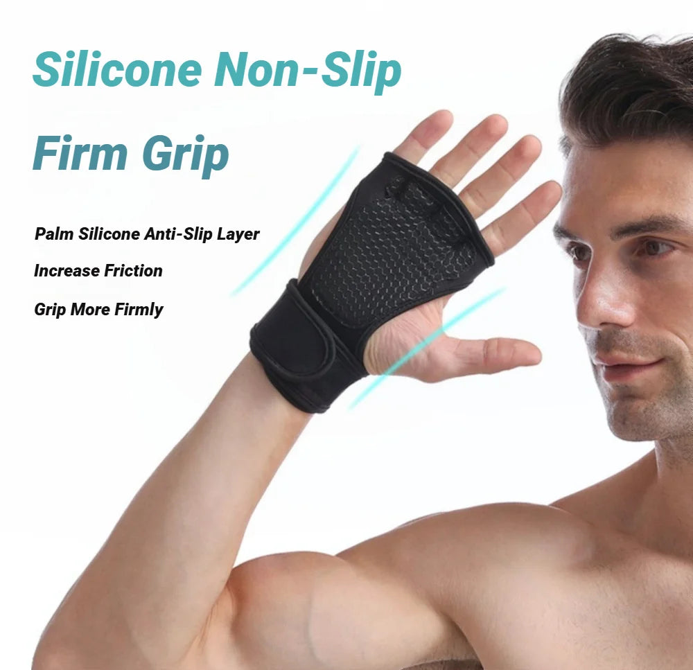 Half Finger Training Sport Gloves For Men Women Workout Fitness Body Building Weightlifting Gym Hand Wrist Protector Dumbbells