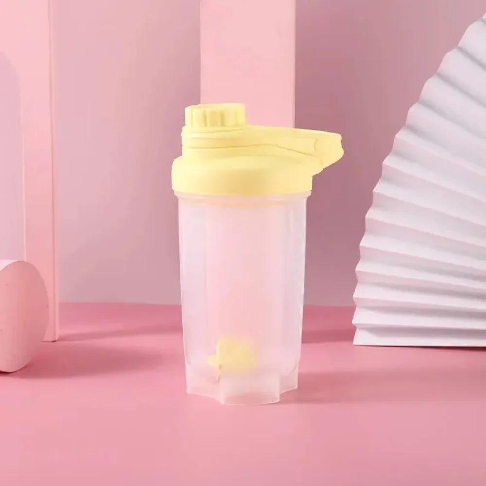 1PC Korean Style Leakproof Portable Shaker Bottle for Protein Milkshake Mixing Sports Water Cup Gym Fitness Gear Accessories
