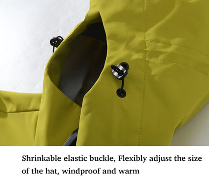 EUMERGX Unisex Waterproof Windbreaker Jacket - Single-Layer Raincoat for Hiking, Camping - Certified Moderate Rain Protection