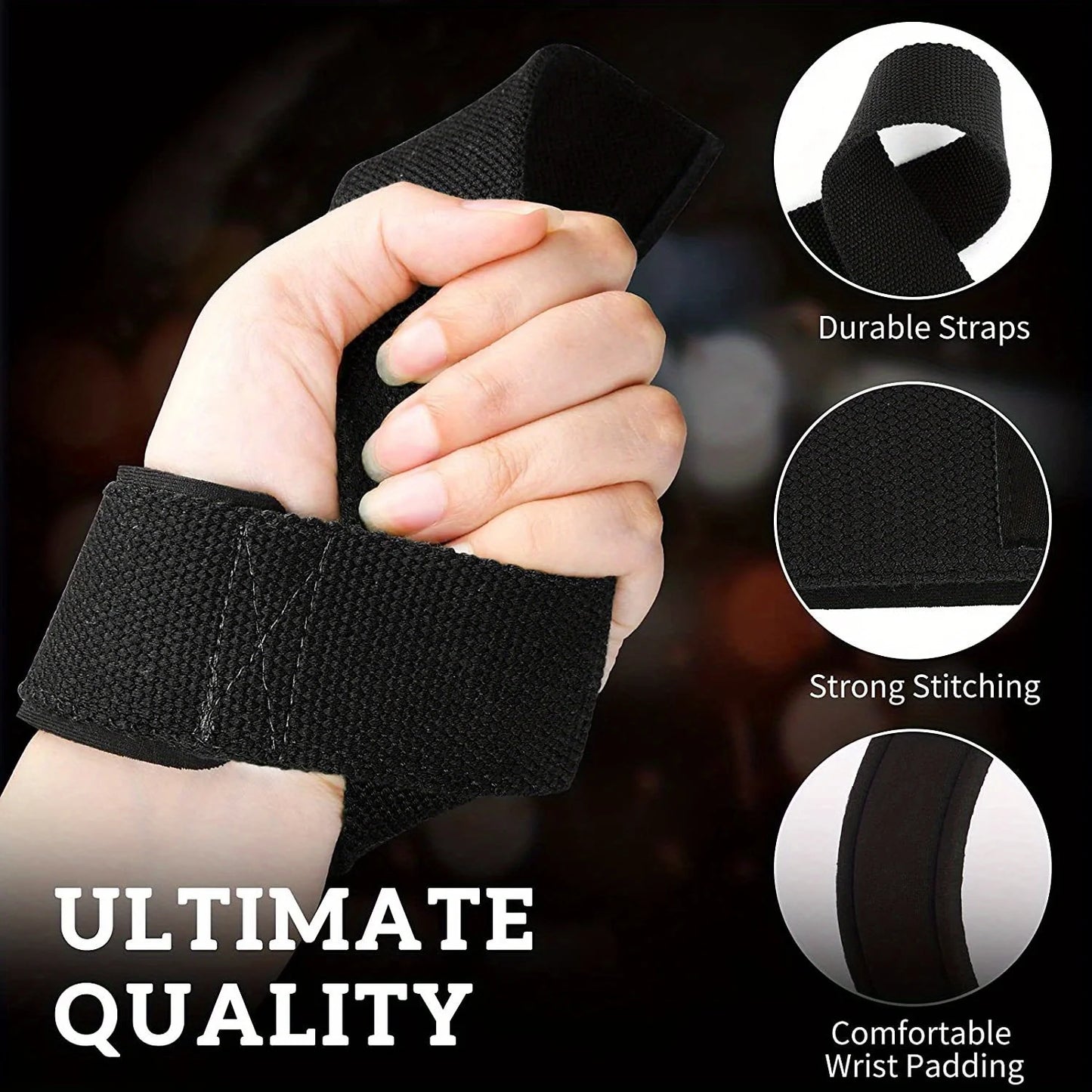1 Pair Weight Lifting Assistance Strap Dumbbell Fitness Pure Color Belt for Deadlifts fitness gloves