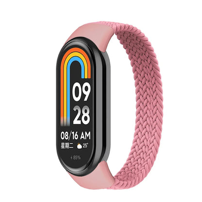 Nylon Braided Solo Loop for xiaomi Mi band 9 8 Strap Watchband NFC Watch Bracelet smart Miband belt correa on Mi band 7 6 5 4 8