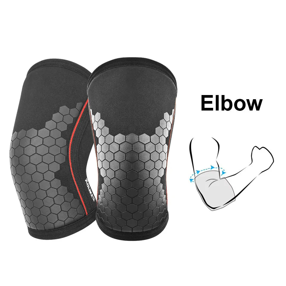 AOLIKES 1 Pair 7MM Knee Sleeves Support Injury Recovery - Neoprene Knee Brace Knee Support for Squats, Running & Gym Workout
