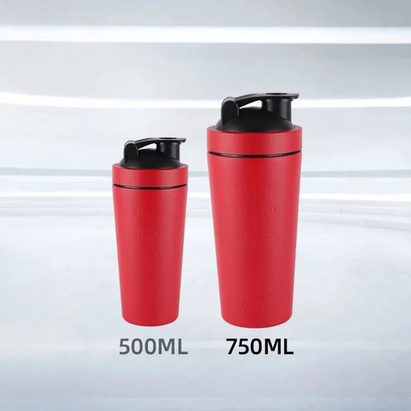 Stainless Steel Protein Shaker Cup Portable Fitness Sports Mug Nutrition Shakers Cup Water Bottles Water Cup Portable Shakers