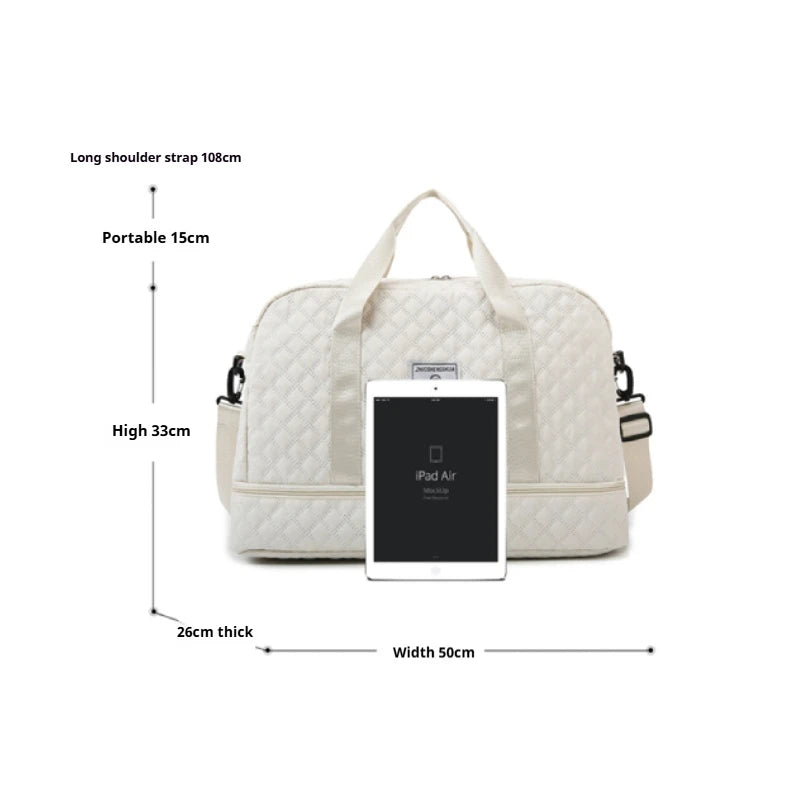 Large Capacity Gym Bag, Handbag - Fashionable and Practical Compartment Design, Suitable for Gym,Yoga and Shoulder Bag for Women