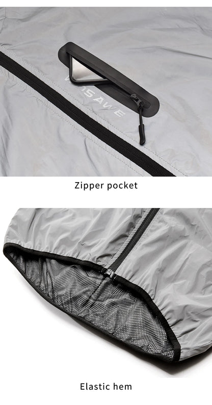 WOSAWE Autumn Winter Men Reflective Jacket Reflect Motorcycle Jacket Men /Women Waterproof Windbreaker Hoodies