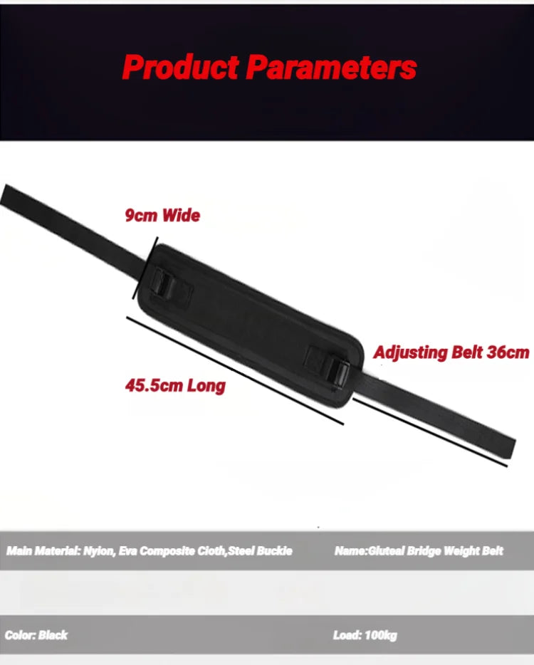 Dumbbell Exercise Belt Hip Thrust Weight-Bearing For Effective Glute Bridge Workout Waist Weight Training Kettlebells