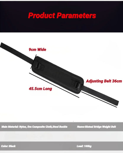 Dumbbell Exercise Belt Hip Thrust Weight-Bearing For Effective Glute Bridge Workout Waist Weight Training Kettlebells