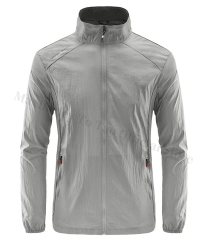 Men's Summer Skin Quick Dry Hiking Jacket Waterproof Sun UV Protection Coats Men Outdoor Sports Fishing Camping Running Jacket