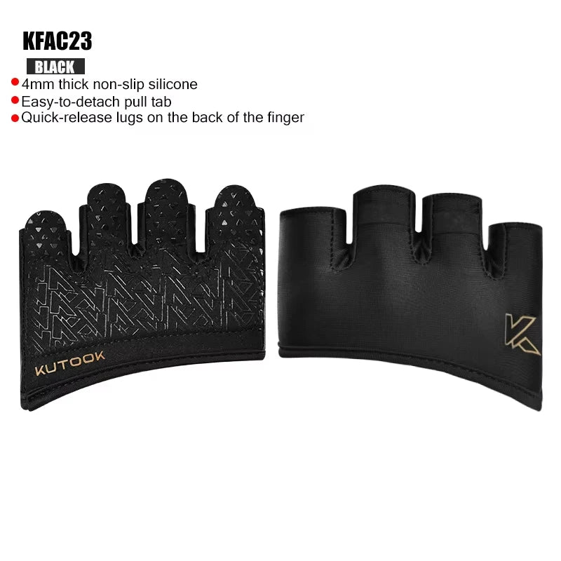 KUTOOK Men's And Women's Fitness Four Fingers Gloves Breathable Anti-slip Shock Absorption Yoga Dumbbell Cycling Sports Gloves