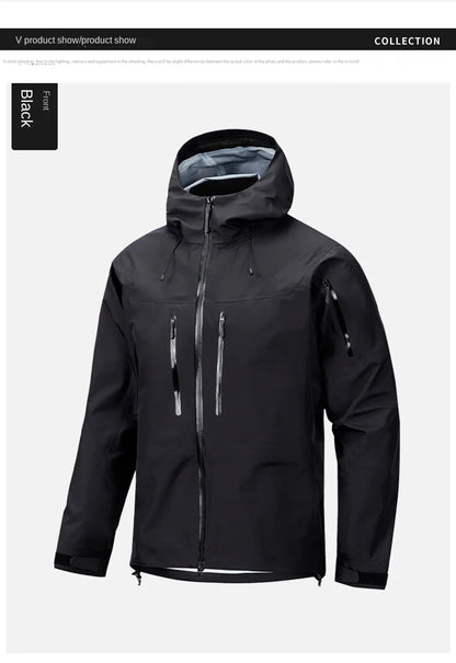 Jacket Men's Sports Casual Soft-shell Zipper Pocket Water Repellent Windbreaker New Autumn Functional Camping Hooded Raincoat
