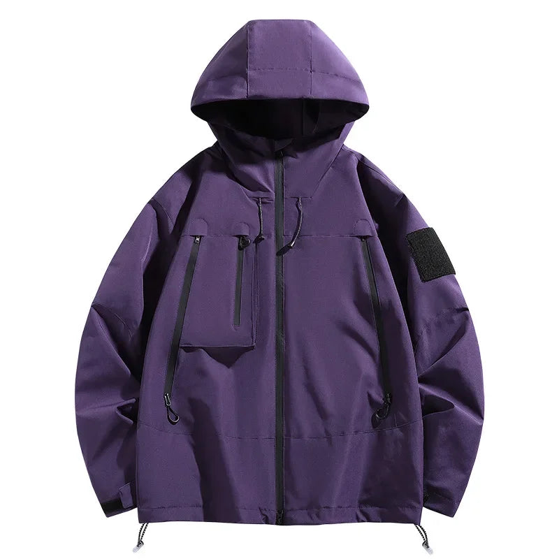EU Size Korean Hiking Jackets Waterproof Coat Men Women Hooded Windbreaker Camping Fishing Cycling Fitness Camping Jackets
