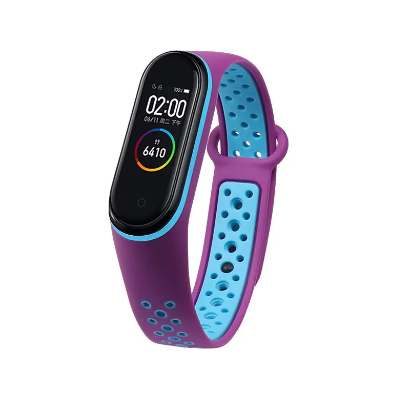 Breathable Strap For Xiaomi Mi Band 3 4 5 6 7 Smart Watch Wrist M3 M4 Bracelet For Xiaomi MiBand 7 6 5 Miband Strap Replacement