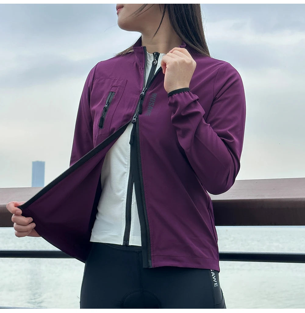 WOSAWE Cycling Team Ultralight MTB Bike Jackets Casual Women's Windbreaker Anti-UV Riding Jacket Bicycle Clothing