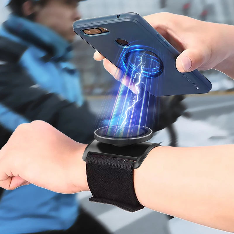 Armband Wristband Mobile Phone Holder Magnetic Wrist Strap Phone Mount Stand for iPhone 16 MagSafe Xiaomi for Cycling Hiking Gym