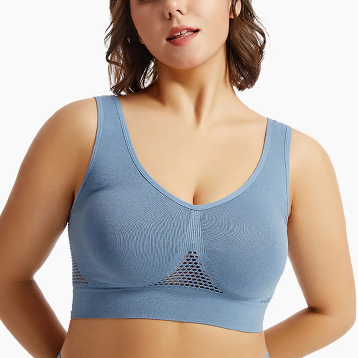 S-4XL Women Yoga Sport Bra Breathable Fitness Running Active Vest Padded Crop Tops Underwear gym Yoga top bras